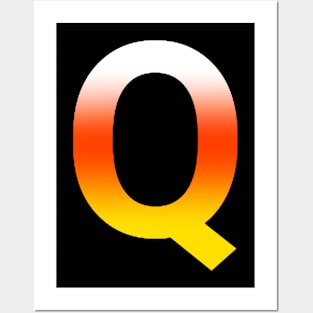 Fire Letter Q Posters and Art